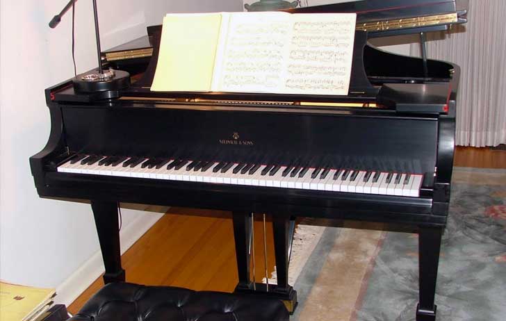 Black Piano Front View